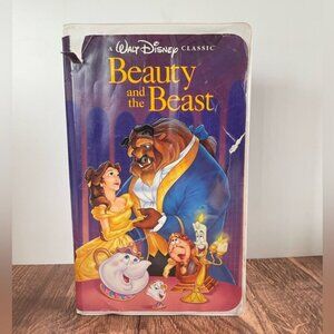 Original 1990s Disney Beauty and the Beast VHS. Used, Fair Condition.